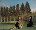 the artist painting his wife 1905 Henri Rousseau Post Impressionism Naive Primitivism